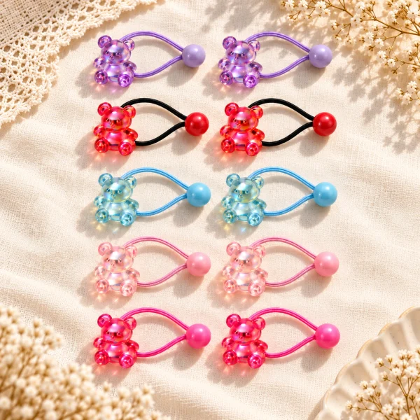 aesthetic-crystal-cute-teddy-bear-hair-tie-set Aesthetic Crystal Cute Teddy Bear Hair Tie Set