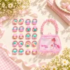 Aesthetic Cute Pink Pearl Hair Accessories and Purse Set