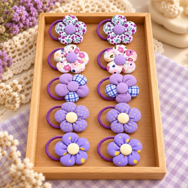 aesthetic-fabric-flower-hair-ties Aesthetic Fabric Flower Hair Ties