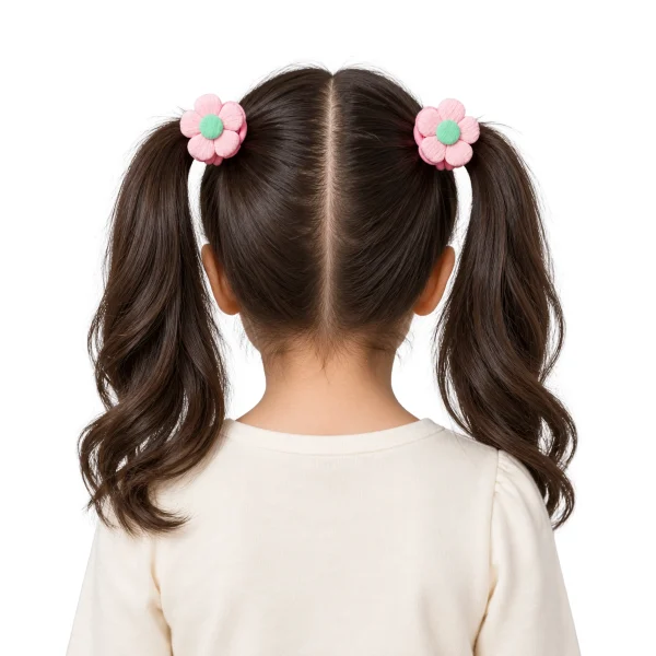 Lifestyle Pastel Fabric Flower Hair Ties