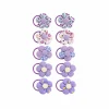 lilac-fabric-flower-hair-ties-set Lilac Fabric Flower Hair Ties Set