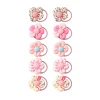 Pink Fabric Flower Hair Tie Set